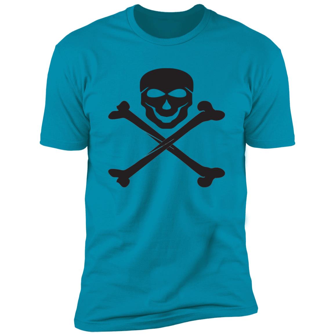 skull cross bones Premium Short Sleeve T-Shirt - Image 14