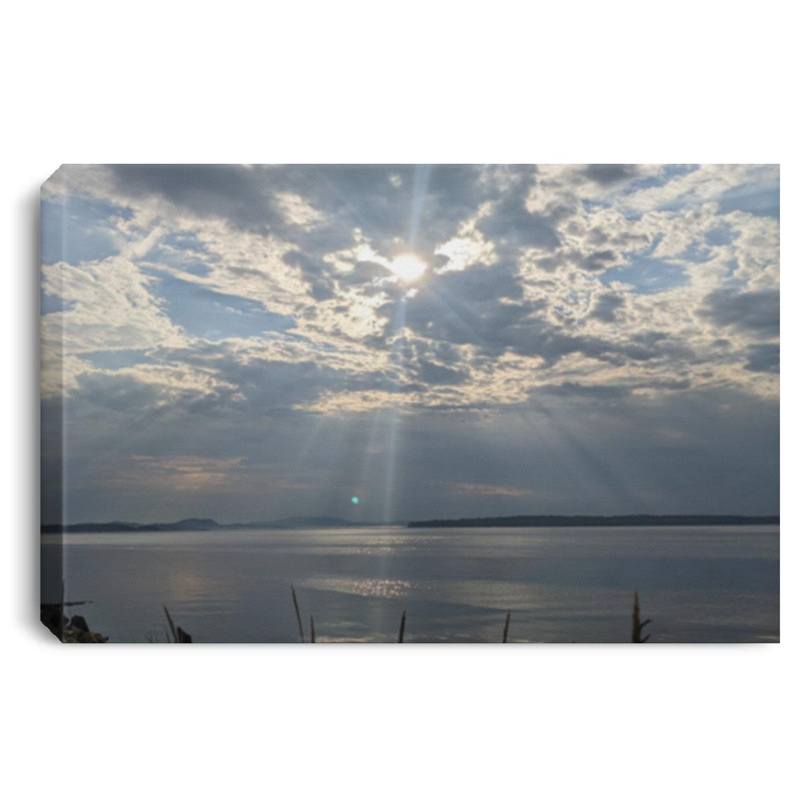 Sidney Island from Sidney BC Landscape Canvas .75in Frame