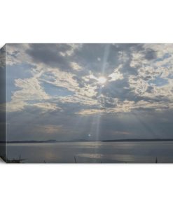 Sidney Island from Sidney BC  Deluxe Landscape Canvas 1.5in Frame