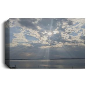 Sidney Island from Sidney BC  Deluxe Landscape Canvas 1.5in Frame