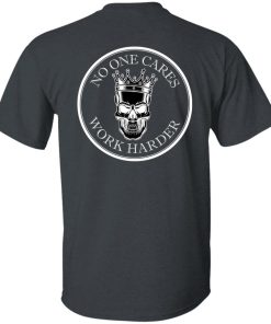 Alternative view of WORK HARDER2 WHITE (back) G500 5.3 oz. T-Shirt