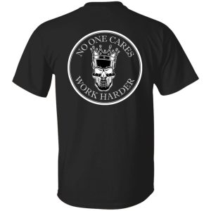WORK HARDER2 WHITE (back) G500 5.3 oz. T-Shirt