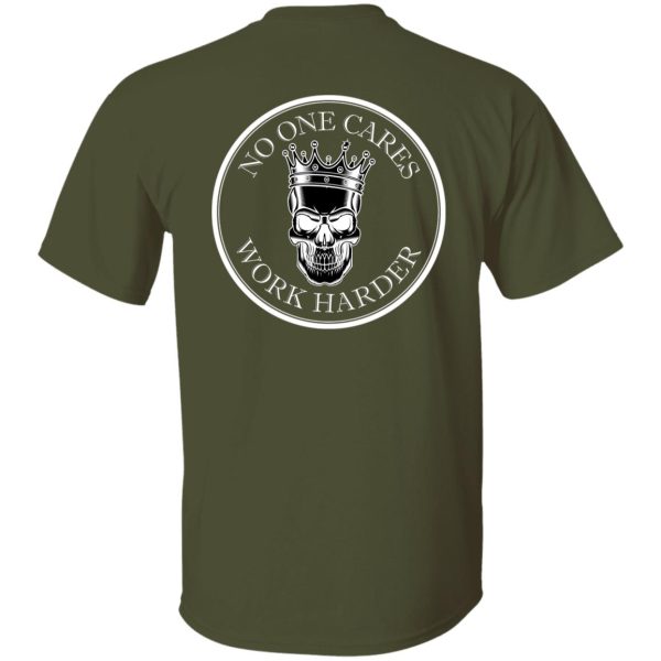 WORK HARDER2 WHITE (back) G500 5.3 oz. T-Shirt - Image 7